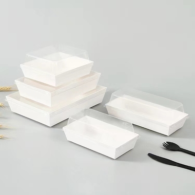 Hộp giấy đựng thức ăn 28oz đến 74oz Hộp giấy đựng bánh ngọt Sushi đi hộp