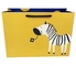 FSC ISO9001 Túi giấy màu vàng Quần áo Zebra In hai mặt Túi giấy